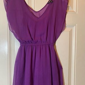 Express Sheer Purple Dress with lined camisole